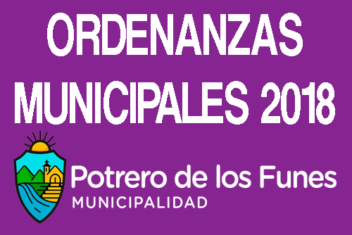 Ordenanzas Municipales 2018