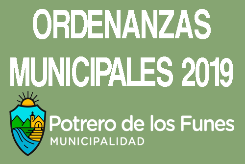 Ordenanzas Municipales 2019