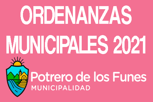 Ordenanzas Municipales 2021